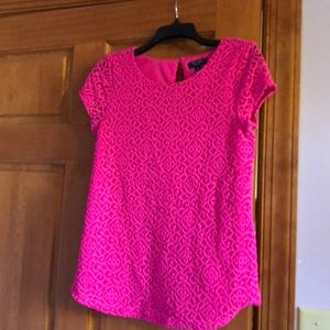 Kaari Blue pink lace blouse